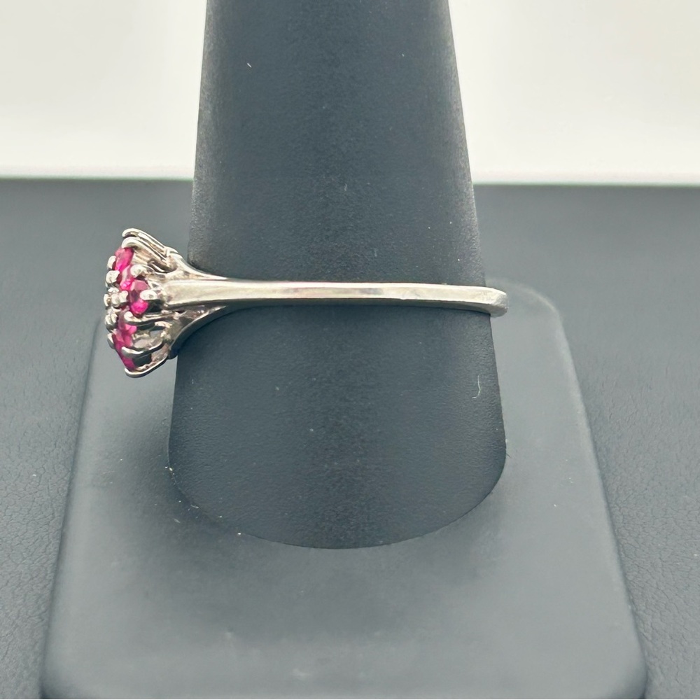 RJ Graziano Sterling Silver and Magenta Gemstone Ring - Picture 3 of 8